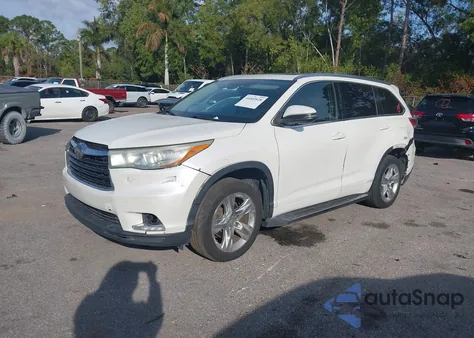 2015 Toyota Highlander Limited Platinum V6 z USA, uszkodzony, nr VIN 5TDYKRFH1FS049826